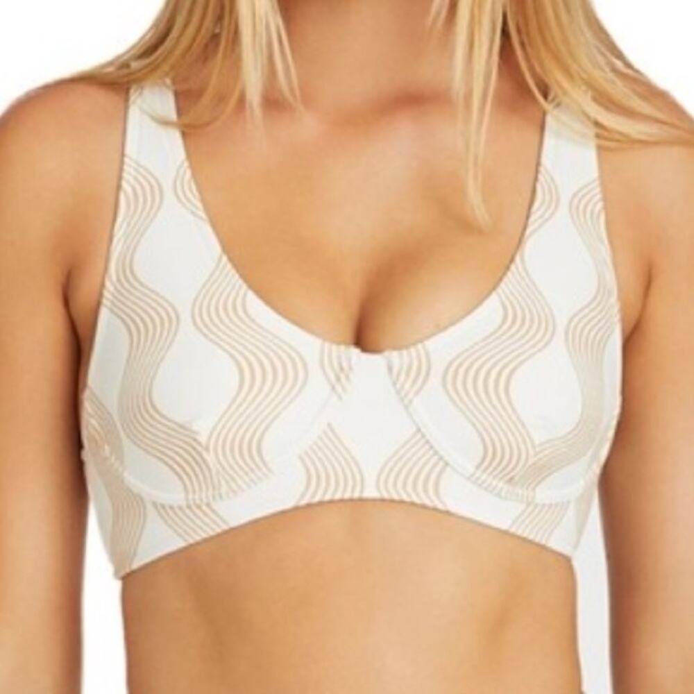 NEW Zulu & Zephyr X Free People Tan Wave Bra Cup Bikini Top